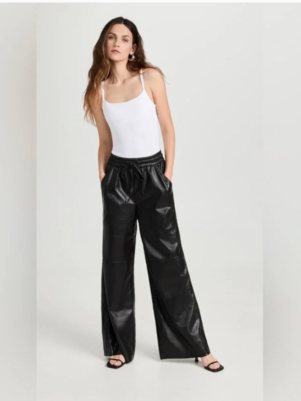 Good American Wide Leg Faux Leather Pants - Size 2/M